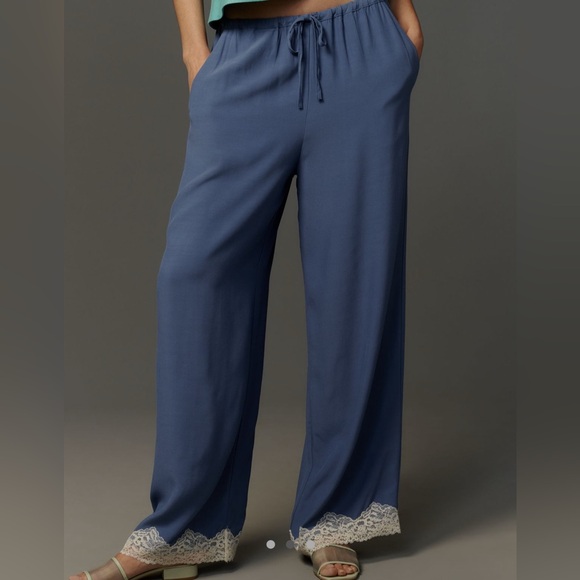 Blue Women's Wide-Leg Pants - Picture 3 of 3